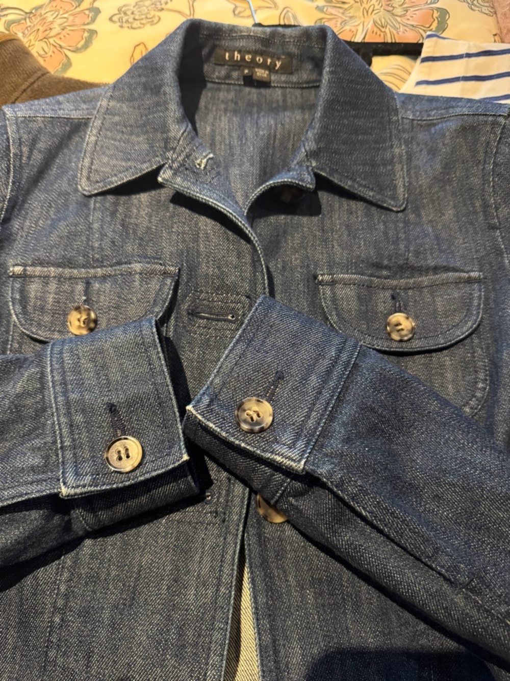 Theory Denim Jacket – Dark Wash (Size P)